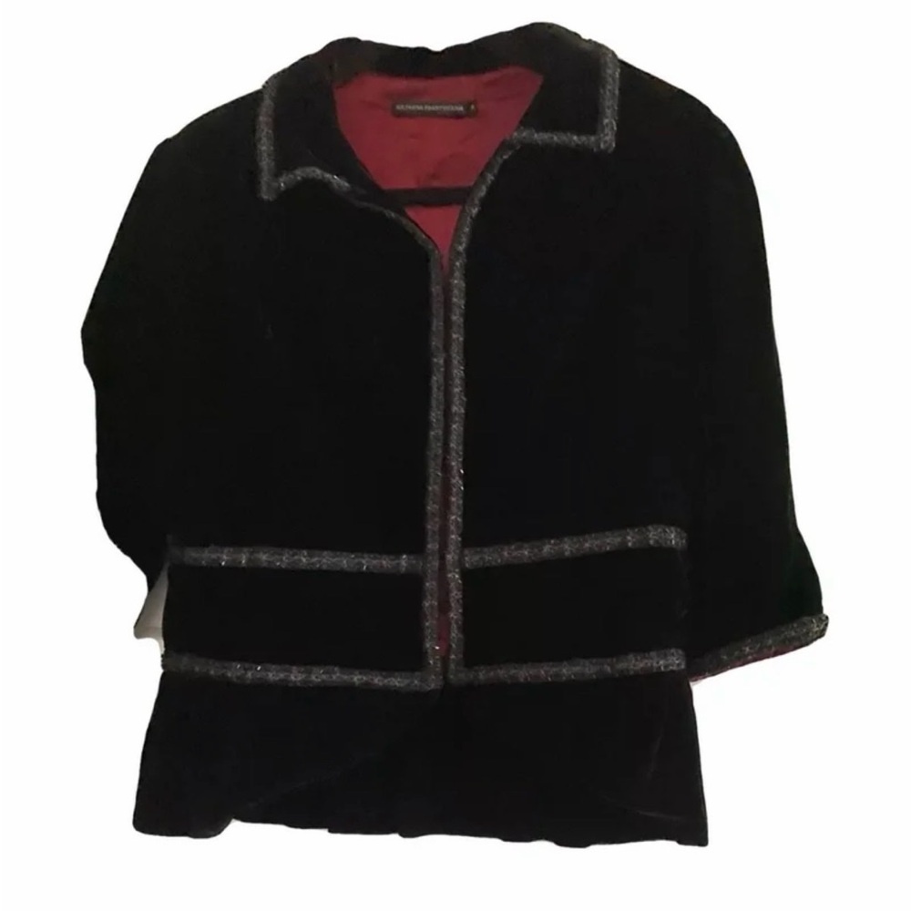 Silk velour black twin set